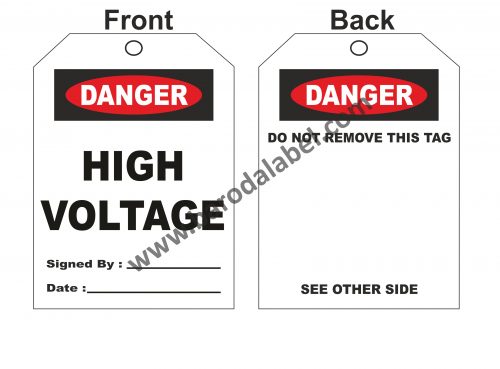 Danger Tag (Front/Back)